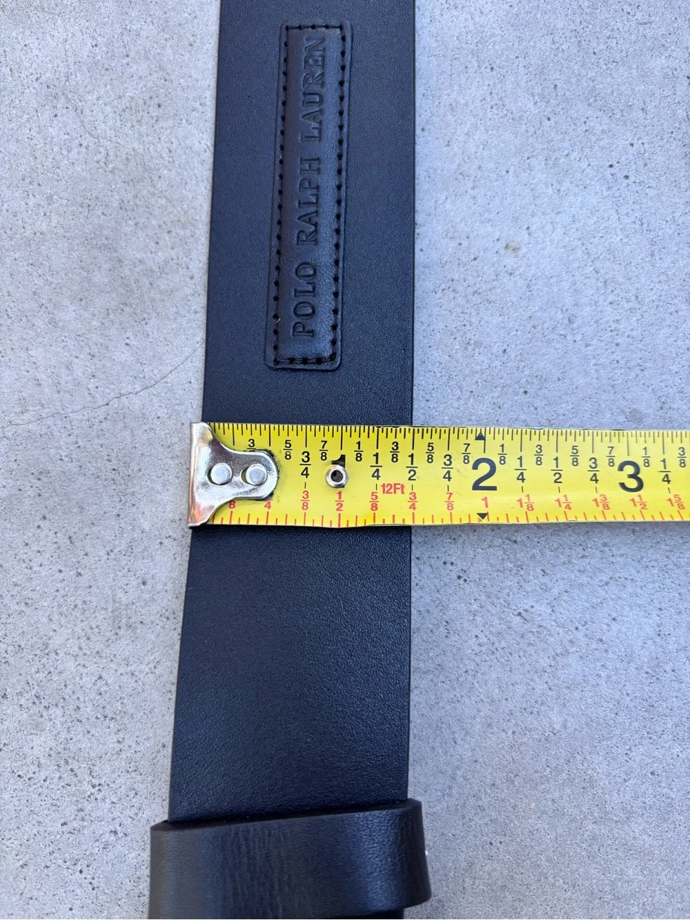 Polo Ralph Lauren Leather Belt Men’s Sz 56/140 Black Roller Silver Buckle NEW